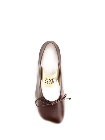 Mm6 Maison Margiela Anatomic Ballerinas In Brown