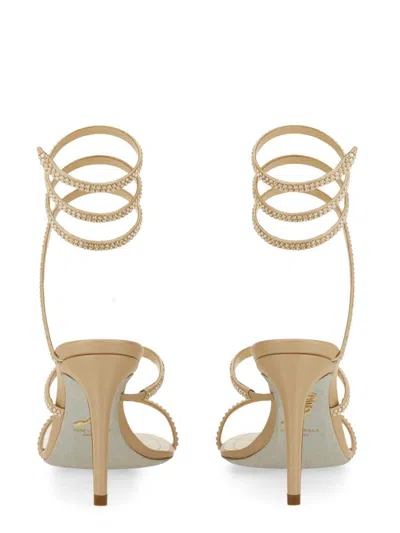 René Caovilla Rene Caovilla Womens Blush Cleo 80 Crystal-embellished Leather Heeled Sandals