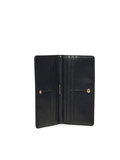 Michael Michael Kors Bryant Leather Wallet With Logo In Black