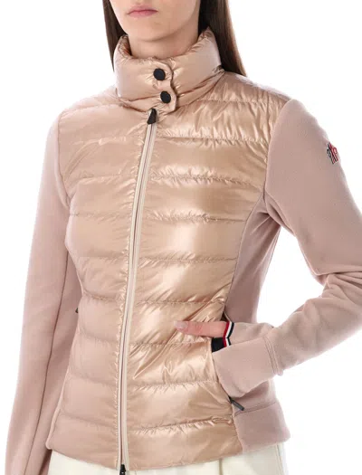 Moncler Grenoble Padded Nylon Laqué Sweatshirt In Gold