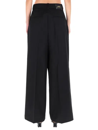 Ganni Cross-over Pants In Black