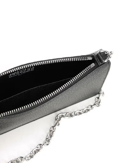 Maison Margiela Zipped Wallet On Chain Wallets Black In Black