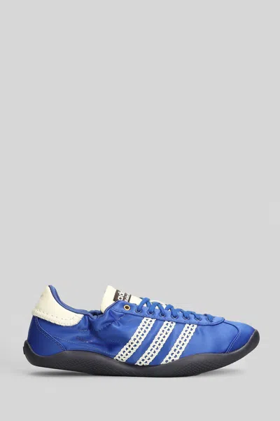 Adidas Originals By Wales Bonner Karintha Lo Sati Sneakers In Blue Fabric In Blue