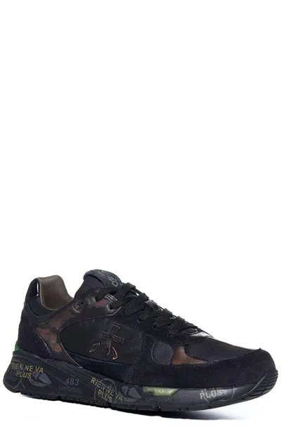 Premiata Mase Patched Low-top Sneakers In Black
