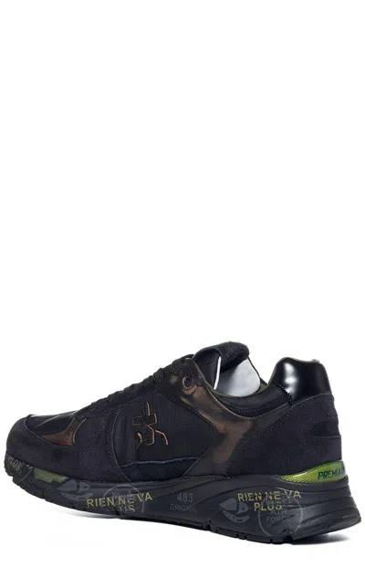Premiata Mase Patched Low-top Sneakers In Black