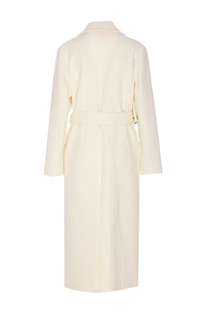 Pinko White Cerfoglio Coat In White