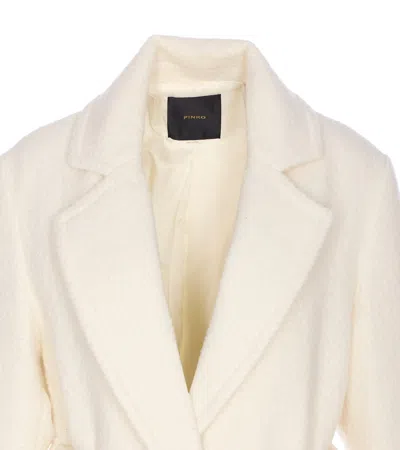 Pinko White Cerfoglio Coat In White