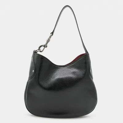 Mulberry Hackney Black Shoulder Bag With Shoulder Strap With Snap Hook In Leather Woman In Black