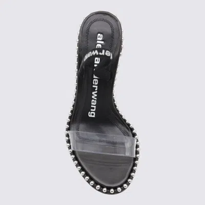 Alexander Wang Leather Sandals With Metal Details In Black