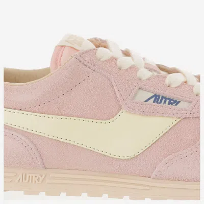 Autry Windspin Leather Sneakers In Pink