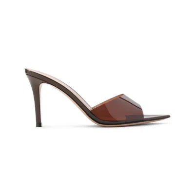 Gianvito Rossi Elle 85 Mules In Brown
