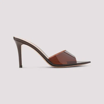 Gianvito Rossi Elle 85 Mules In Brown