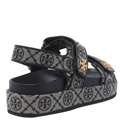 Tory Burch Kira Fabric Platform Sandals In Blue