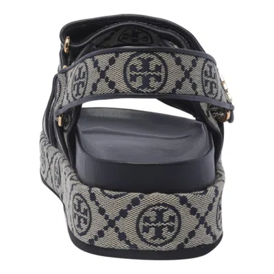 Tory Burch Kira Fabric Platform Sandals In Blue