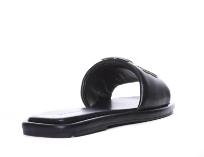 Tory Burch Double T Sporty Slider Sandals In Black