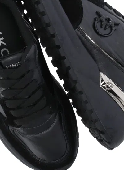 Pinko Love Birds Sneakers In Black