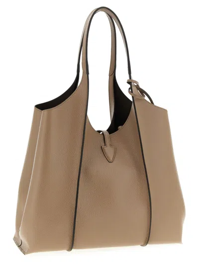 Tod's T-timeless Large Tote Bag In Sand