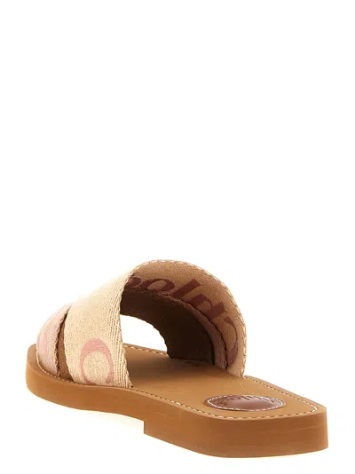 Chloé Woody Flat Mules Women In Multi