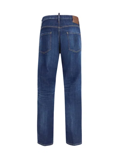 Dsquared2 Blue Cotton Slim Fit Jeans In Blue