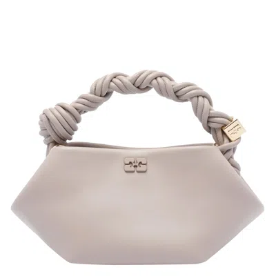 Ganni Mini Bou Recycled Leather Bag In Neutral
