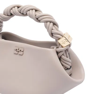Ganni Mini Bou Recycled Leather Bag In Neutral