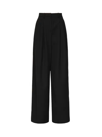 Magda Butrym Wide Wool Trousers In Black