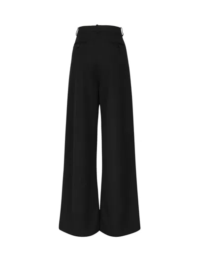 Magda Butrym Wide Wool Trousers In Black