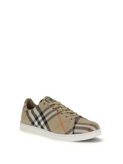 Burberry Multicolor Polyamide Low Top Sneakers In Animal Print