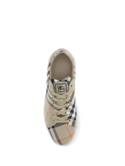 Burberry Multicolor Polyamide Low Top Sneakers In Animal Print