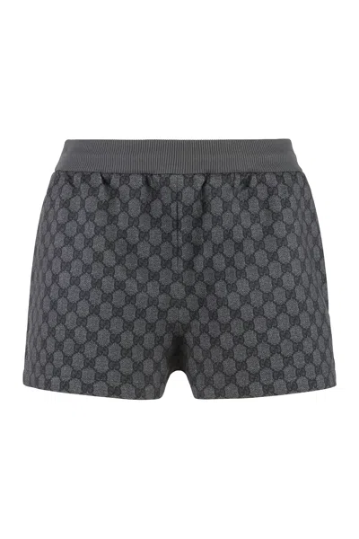 Gucci Cotton Blend Shorts In Black