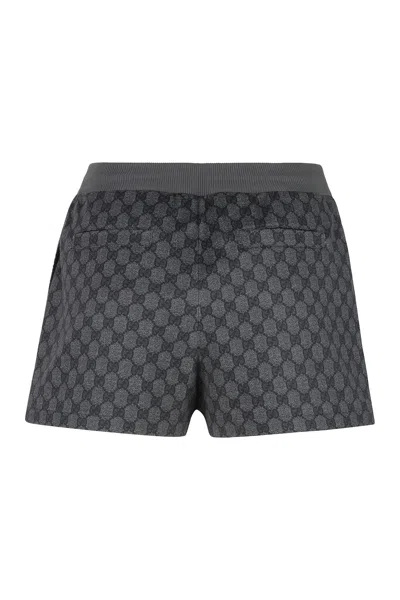 Gucci Cotton Blend Shorts In Black