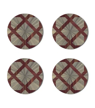 Hestialiving Everyday Set Of 4 Arabesque Round Coasters