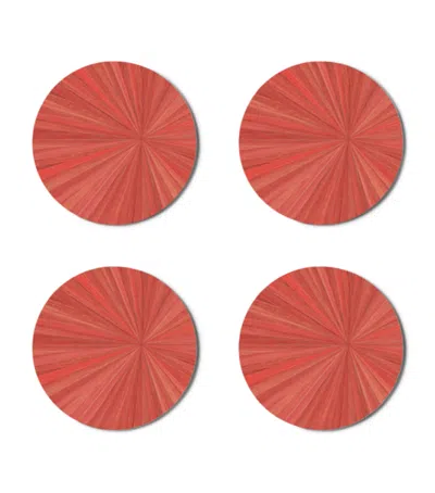 Hestialiving Everyday Set Of 4 Soleil Round Coasters In Gray