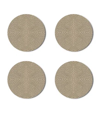 Hestialiving Everyday Set Of 4 Prestige Round Coasters In Green