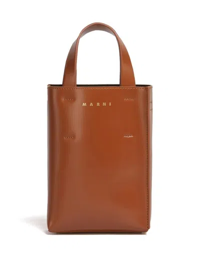 Marni Brown Museo Nano Tote In Brown