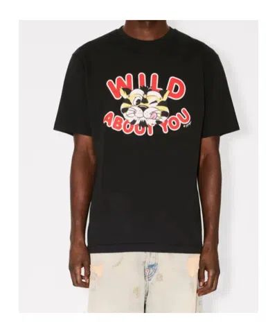 Kenzo Short Sleeve Crewneck T-shirt In Black