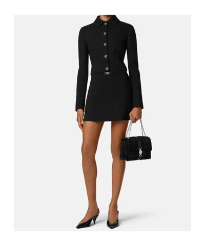 Versace Crêpe Cropped Jacket In Multi