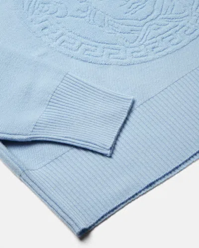 Versace Medusa Head Crewneck Jumper In Blue