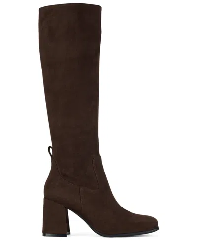 Jeffrey Campbell Women's Hotlava Knee-high Block-heel Boots In Brown