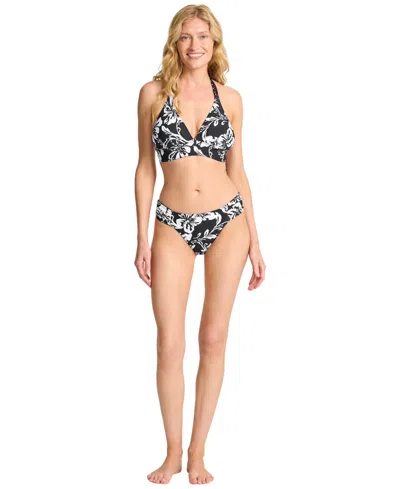 Tommy Bahama Women's Blooms Reversible Halter Top In Black