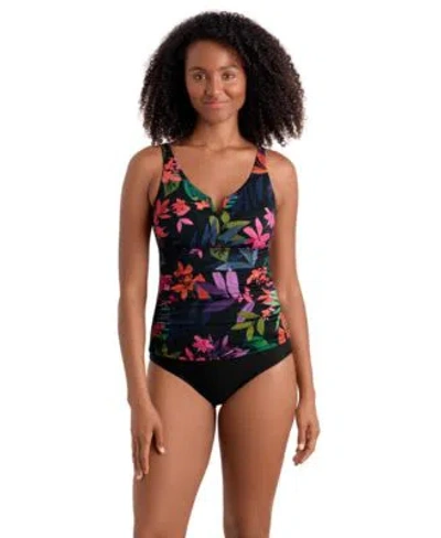 Shapesolver Sport By Mimi Flamingo Mimi Flamingo Womens Shirred Pull On Tankini Top Hipster Bikini Bottoms