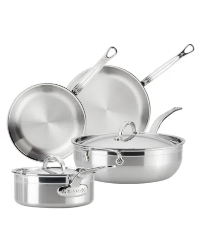 Hestan Stainless Steel 6-pc. Probond Forged Brushed Clad Cookware Set In Silver