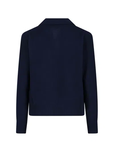 Vivienne Westwood Crewneck Sweater Long Sleeves Ribbed Trims In Blue