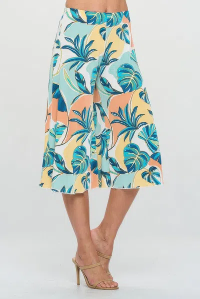 Truedames Bns Print Gaucho Pants In Multi