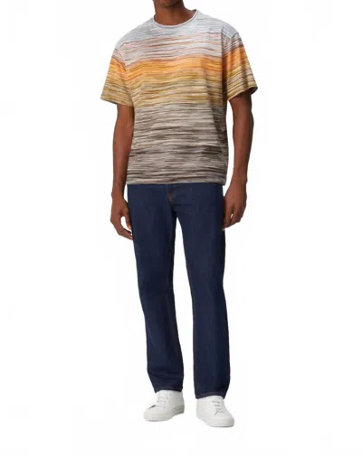 Missoni Slub Cotton Jersey T-shirt In Multicolor In Gray