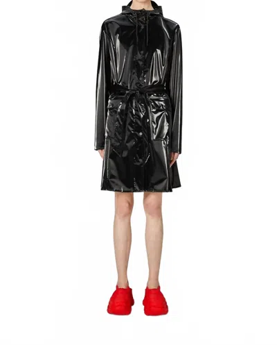 Rains Curve Jacket In Night In Black