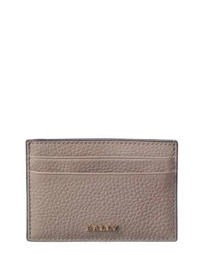 Bally Cynthia Leather Card Case In Sand