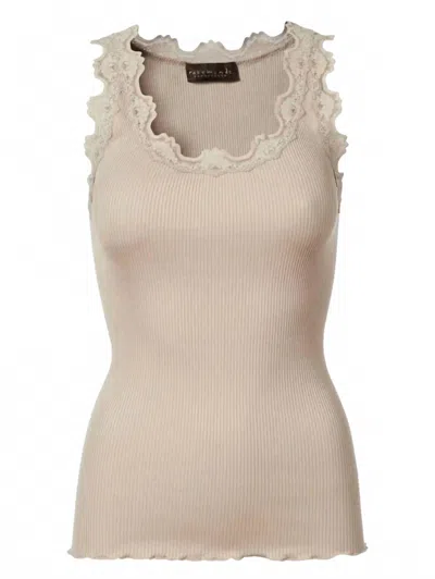 Rosemunde Women's Top With Lace Trim In Beige In Nude