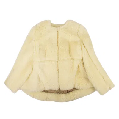 Marni Citrine Yellow Alpaca Fur Jacket In Yellow