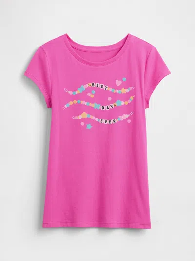 Gap Factory Kids B-day Graphic T-shirt In Pink